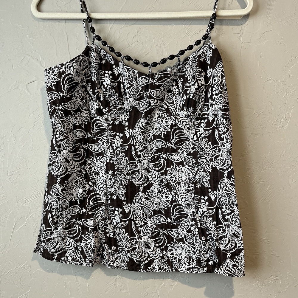 Women's Top Y2K 100 Cotton Babydoll 90s Espresso Brown 8 Gilmore Girls Thin - Picture 5 of 9
